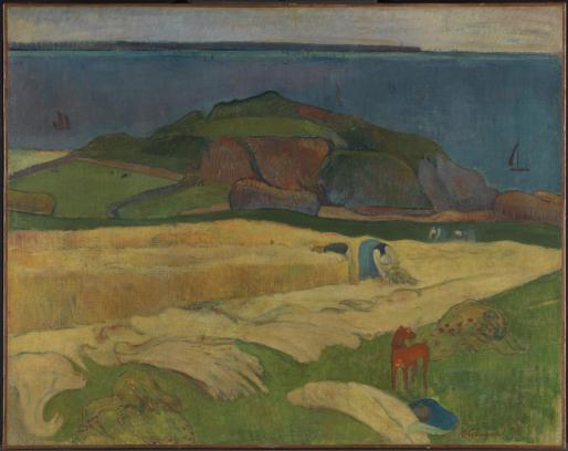 Harvest: Le Pouldu 1890 by Paul Gauguin 1848-1903